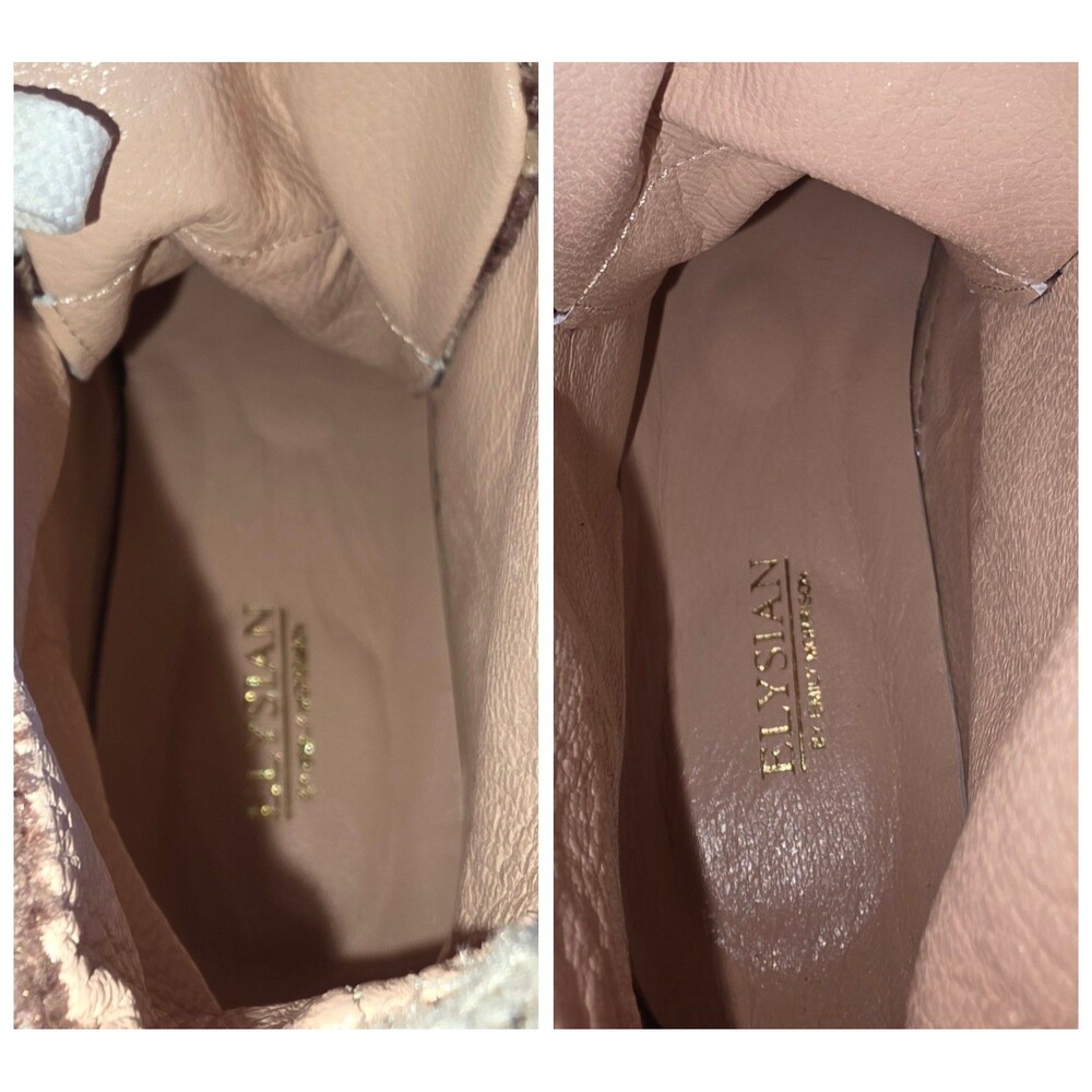 ELYSIAN Emily Morrison Ankara Ikat Silk Velvet High Top Sneakers 38 Rustic Oak - Picture 9 of 13